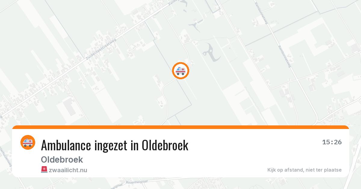 Ambulance ingezet in Oldebroek — 16 jul 2026
