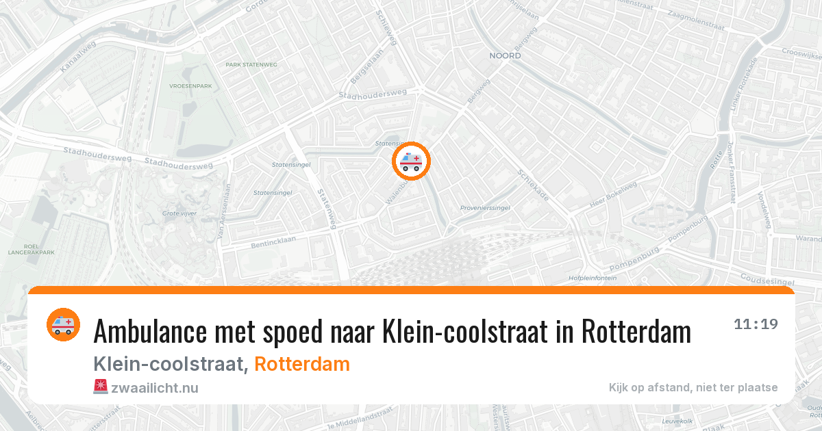 Ambulance met spoed naar Klein-coolstraat in Rotterdam — 22 mrt 2026