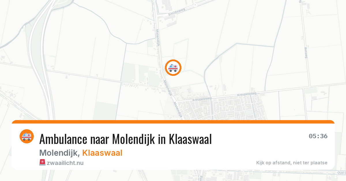 Ambulance naar Molendijk in Klaaswaal — 21 jul 2026