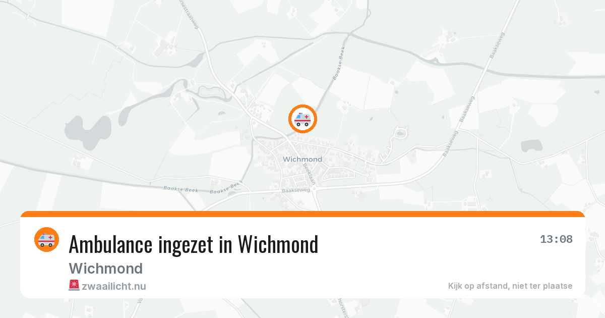 Ambulance ingezet in Wichmond — 1 apr 2026