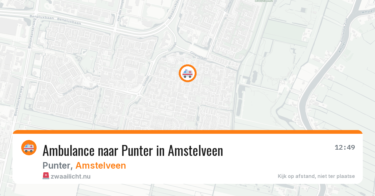 Ambulance naar Punter in Amstelveen — 19 jul 2026