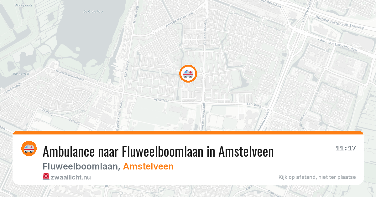Ambulance naar Fluweelboomlaan in Amstelveen — 11 jul 2026