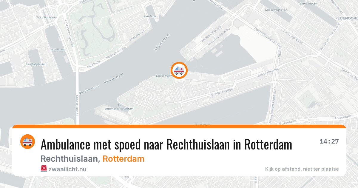 Ambulance met spoed naar Rechthuislaan in Rotterdam — 14 jul 2026