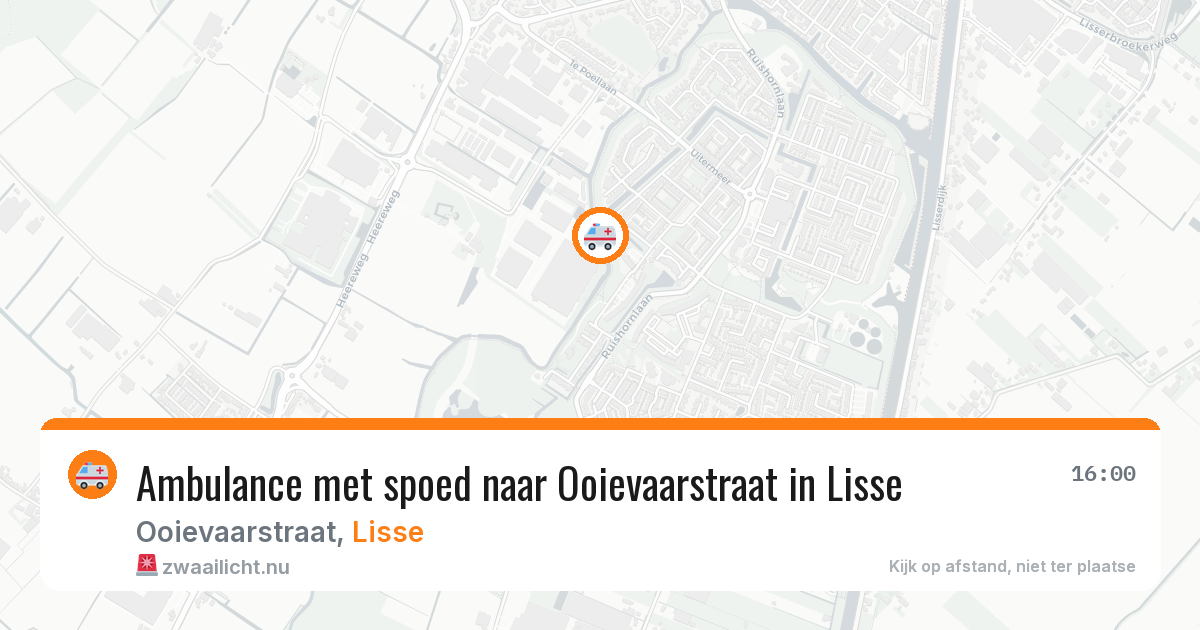 Ambulance met spoed naar Ooievaarstraat in Lisse — 17 jul 2026