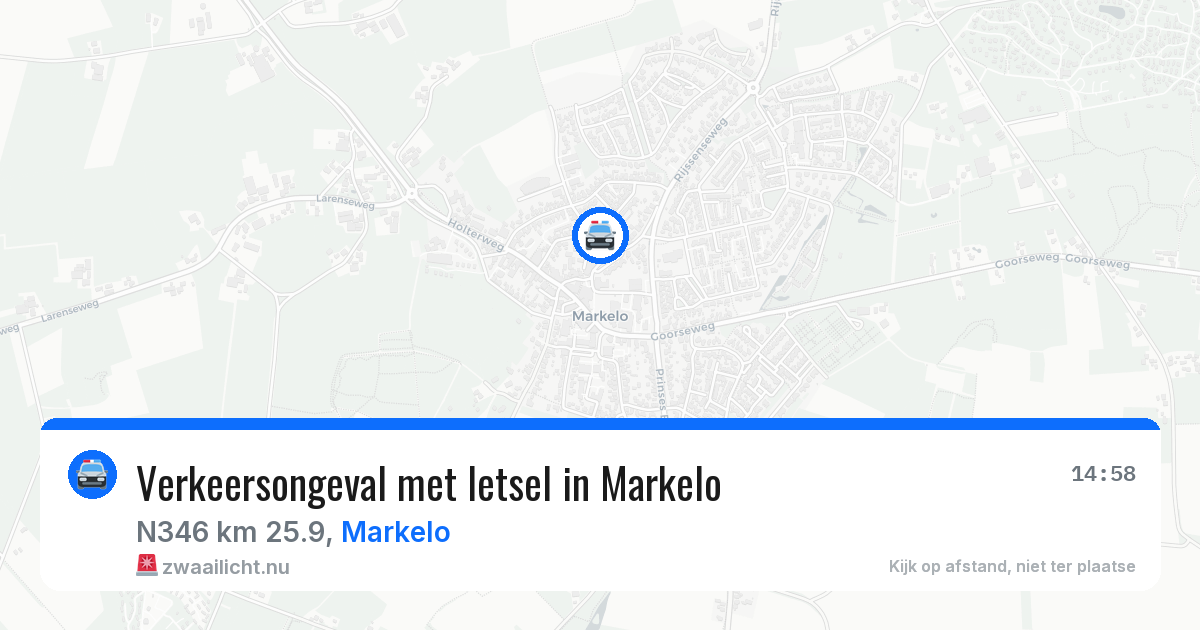 Verkeersongeval met letsel in Markelo — 29 apr 2026