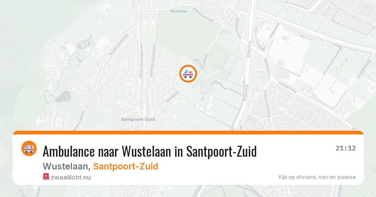 Ambulance naar Wustelaan in Santpoort-Zuid — 10 jul 2026