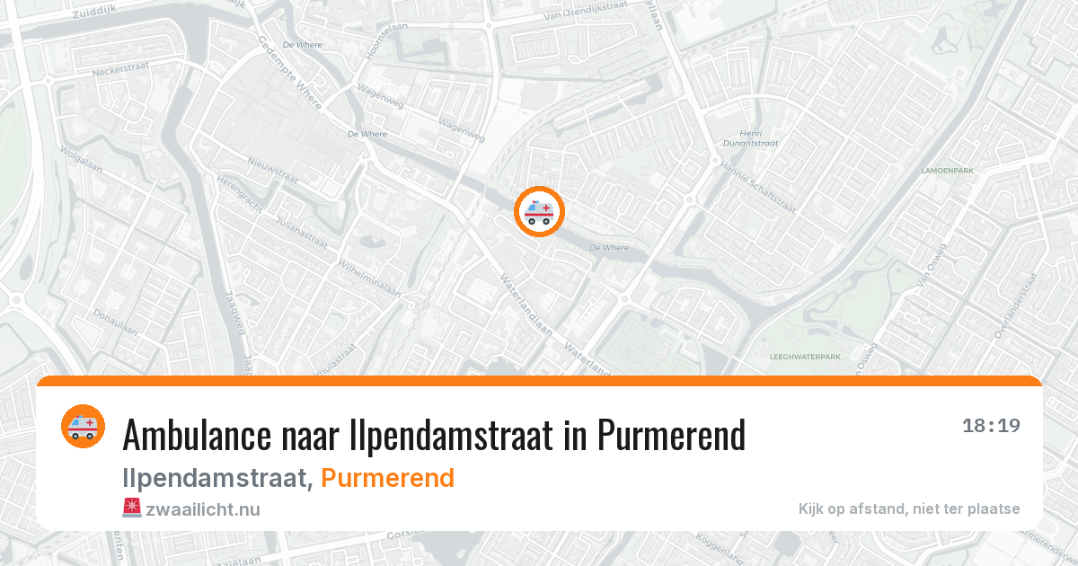 Ambulance naar Ilpendamstraat in Purmerend — 22 mrt 2026