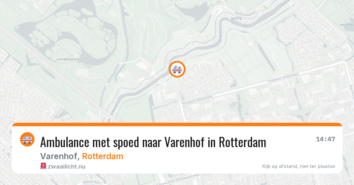 Ambulance met spoed naar Varenhof in Rotterdam — 21 jul 2026