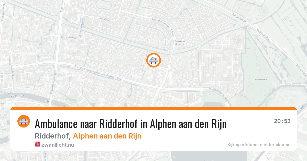 Ambulance naar Ridderhof in Alphen aan den Rijn — 17 mrt 2026