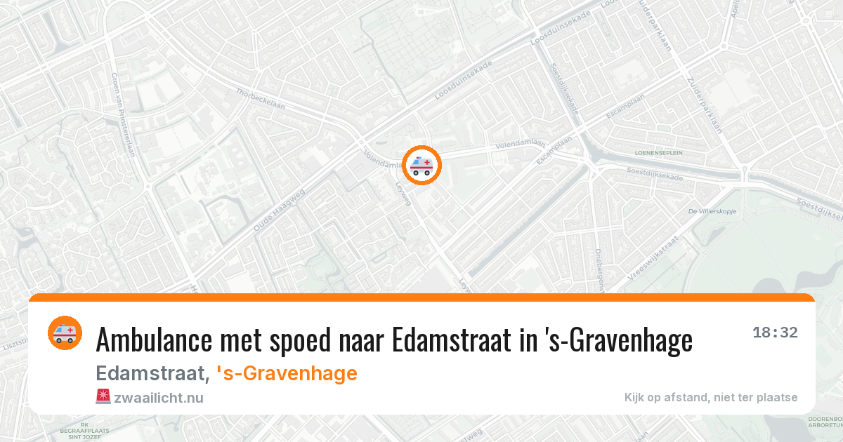 Ambulance met spoed naar Edamstraat in 's-Gravenhage — 8 mei 2026