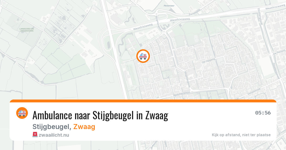 Ambulance naar Stijgbeugel in Zwaag — 17 jul 2026