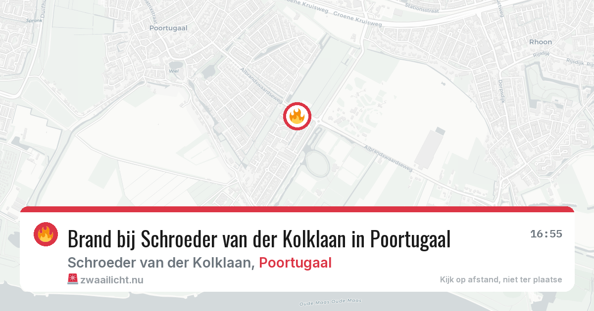 Brand bij Schroeder van der Kolklaan in Poortugaal — 16 mei 2026