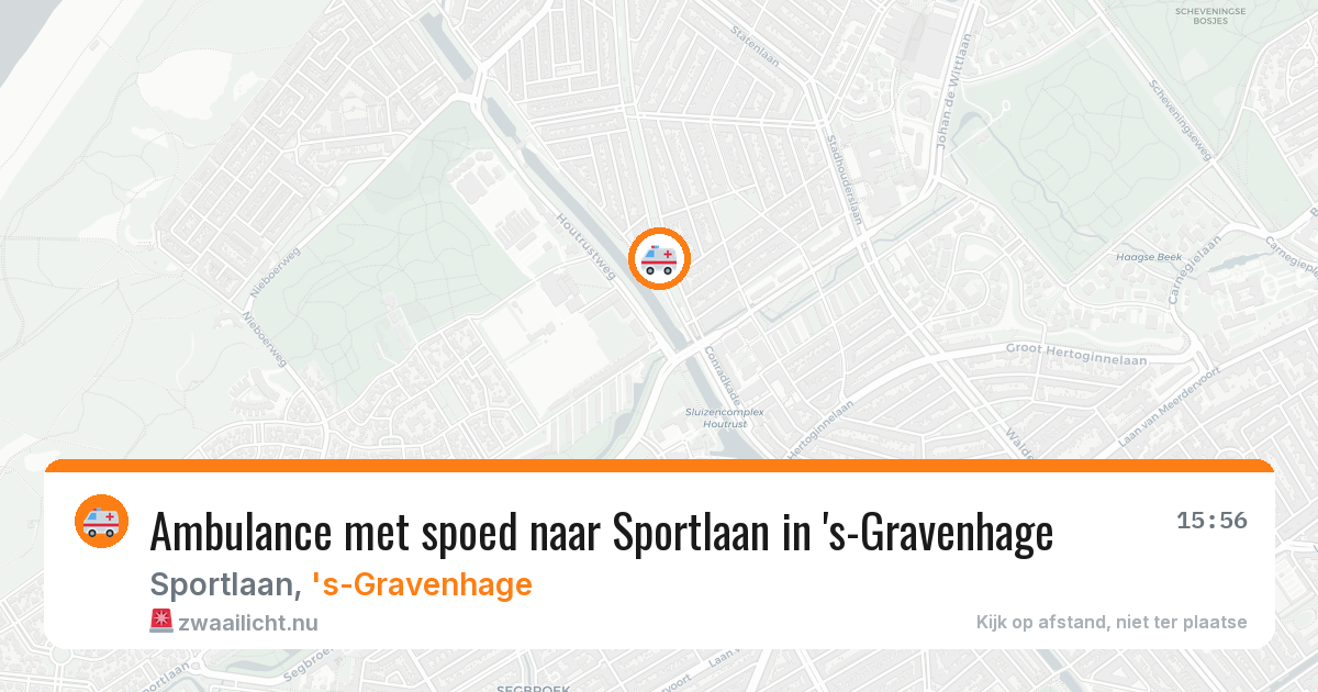 Ambulance met spoed naar Sportlaan in 's-Gravenhage — 20 apr 2026