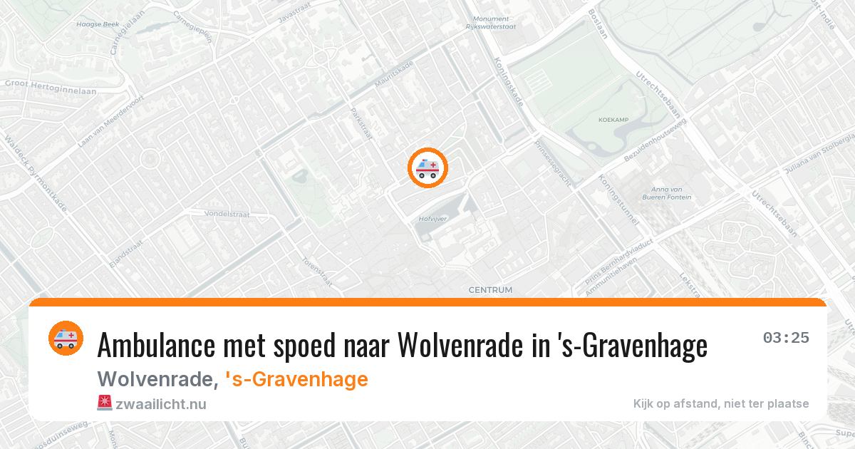 Ambulance met spoed naar Wolvenrade in 's-Gravenhage — 24 jan 2026