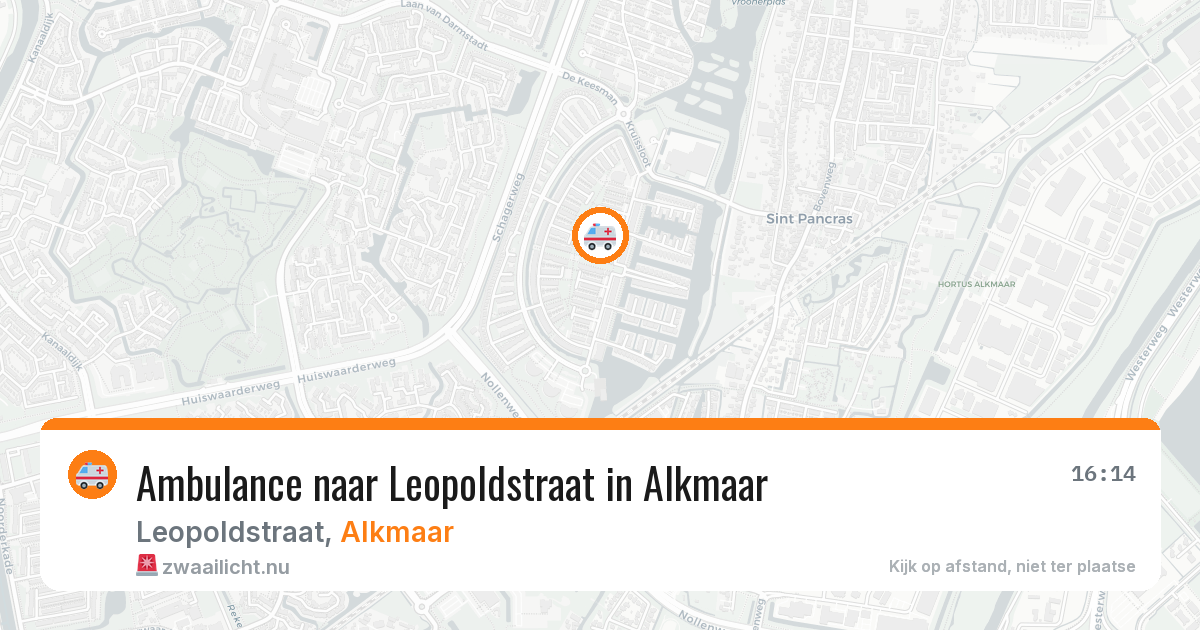 Ambulance naar Leopoldstraat in Alkmaar — 25 jul 2026