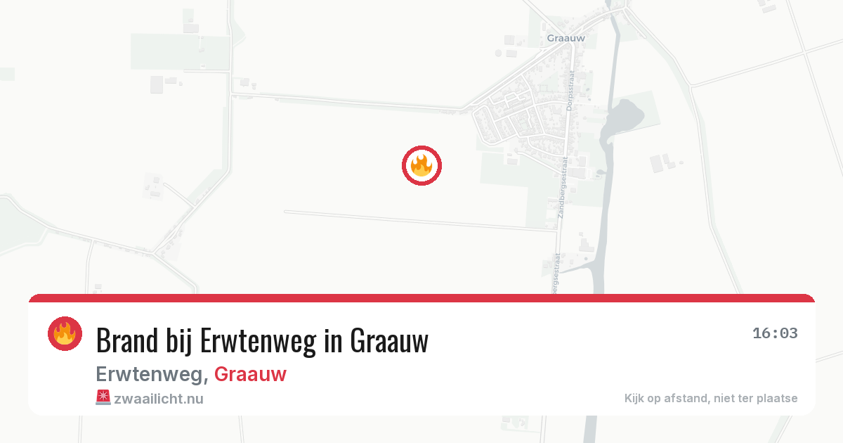 Brand bij Erwtenweg in Graauw — 20 jul 2026