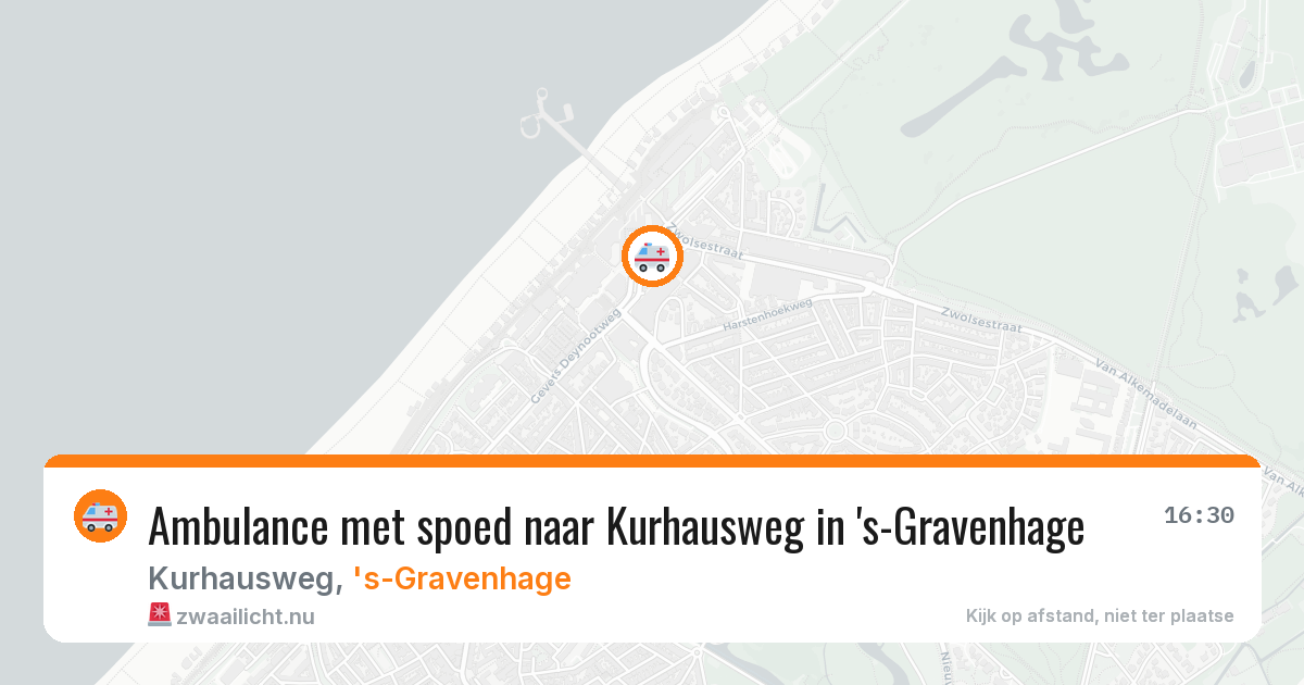 Ambulance met spoed naar Kurhausweg in 's-Gravenhage — 14 jul 2026