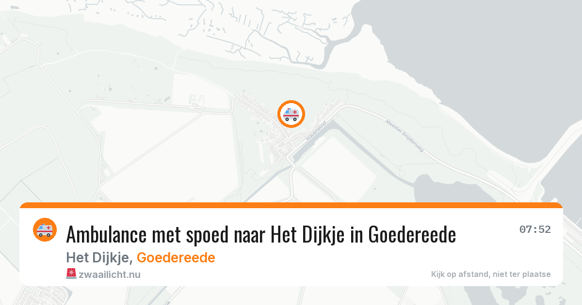 Ambulance met spoed naar Het Dijkje in Goedereede — 20 mei 2026