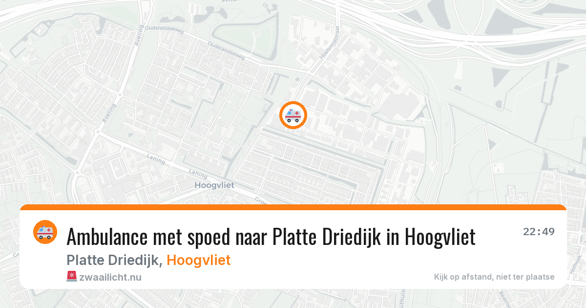Ambulance met spoed naar Platte Driedijk in Hoogvliet — 4 mei 2026