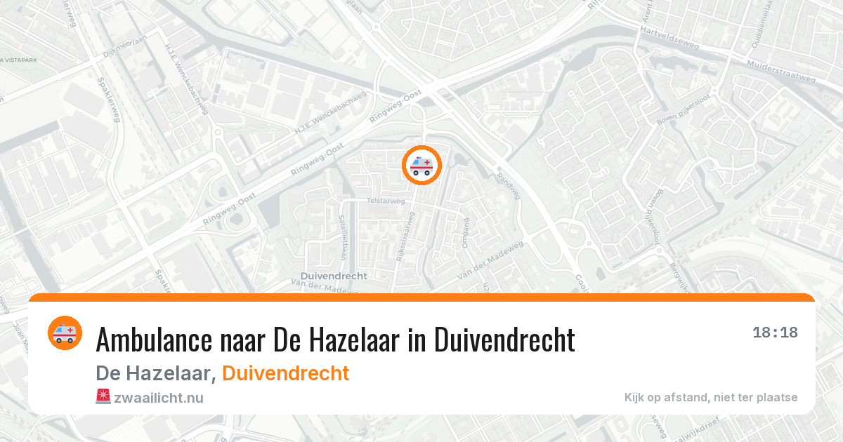 Ambulance naar De Hazelaar in Duivendrecht — 10 jul 2026
