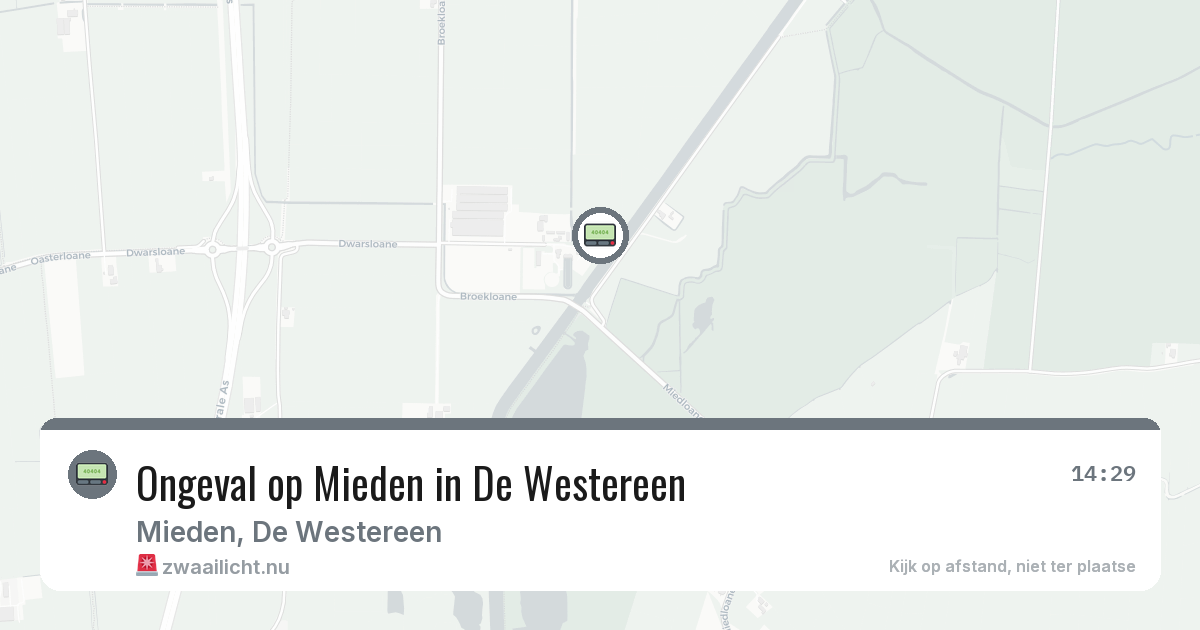 Ongeval op Mieden in De Westereen — 4 mrt 2026