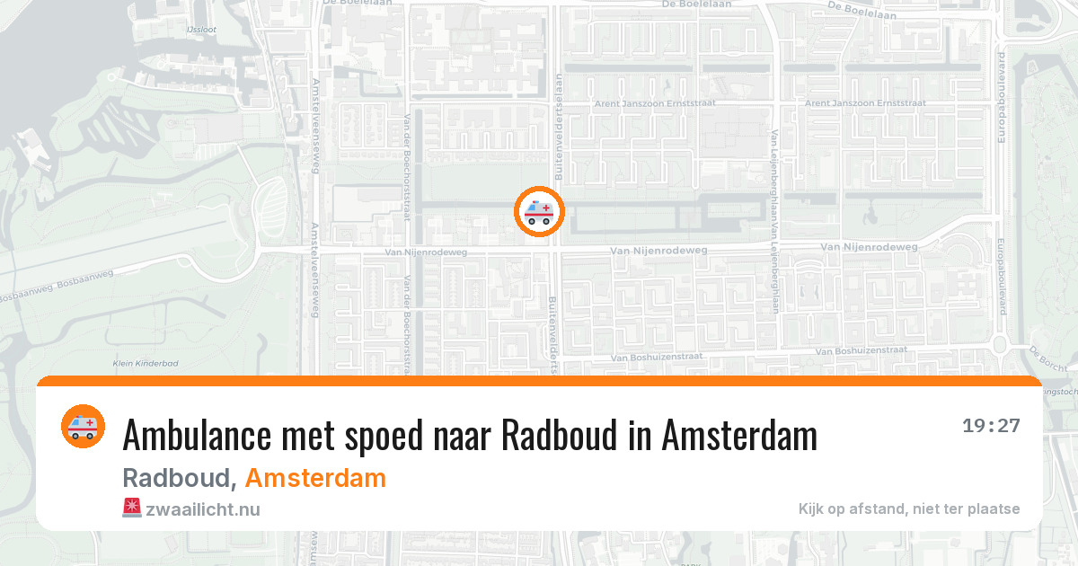 Ambulance met spoed naar Radboud in Amsterdam — 22 mrt 2026