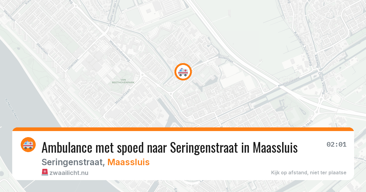 Ambulance met spoed naar Seringenstraat in Maassluis — 27 apr 2026