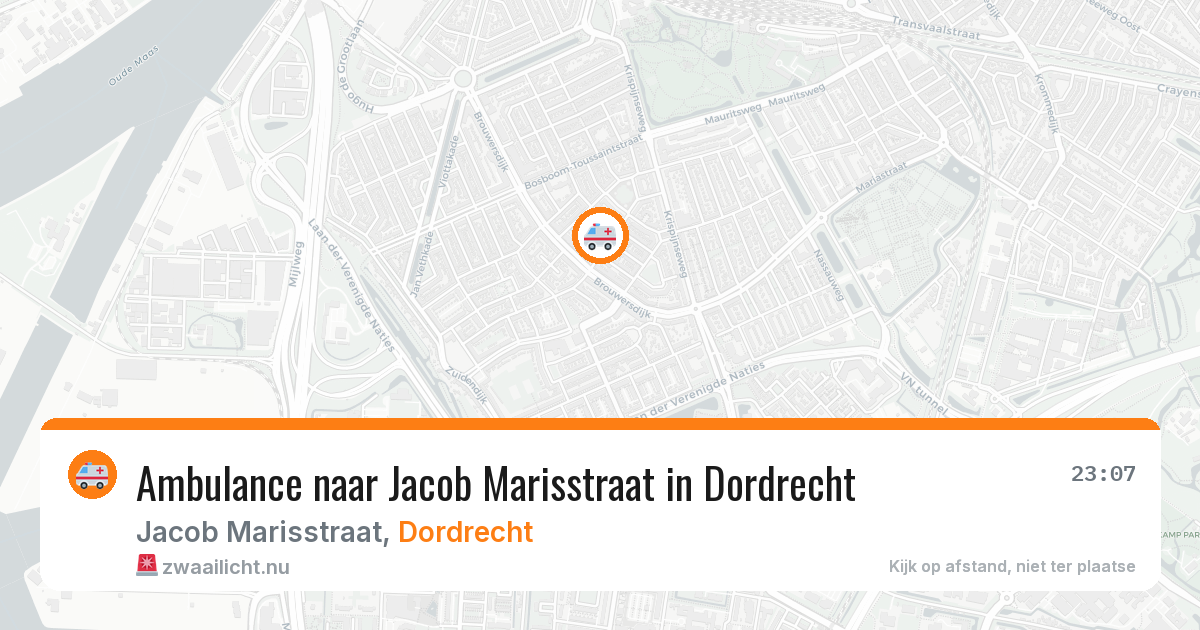 Ambulance naar Jacob Marisstraat in Dordrecht — 31 mei 2026