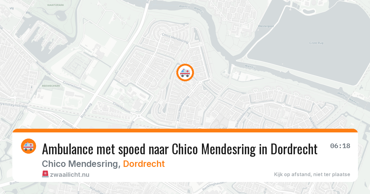 Ambulance met spoed naar Chico Mendesring in Dordrecht — 22 jul 2026