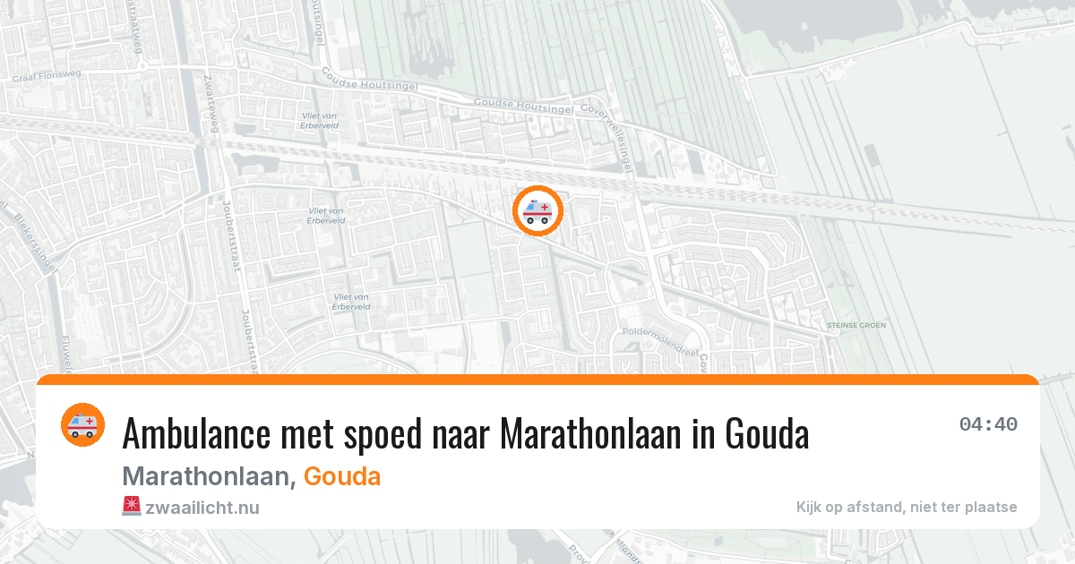Ambulance met spoed naar Marathonlaan in Gouda — 28 jan 2026