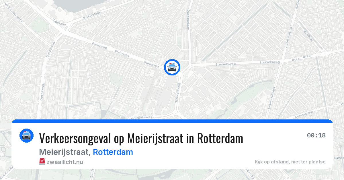 Verkeersongeval op Meierijstraat in Rotterdam — 10 mei 2026