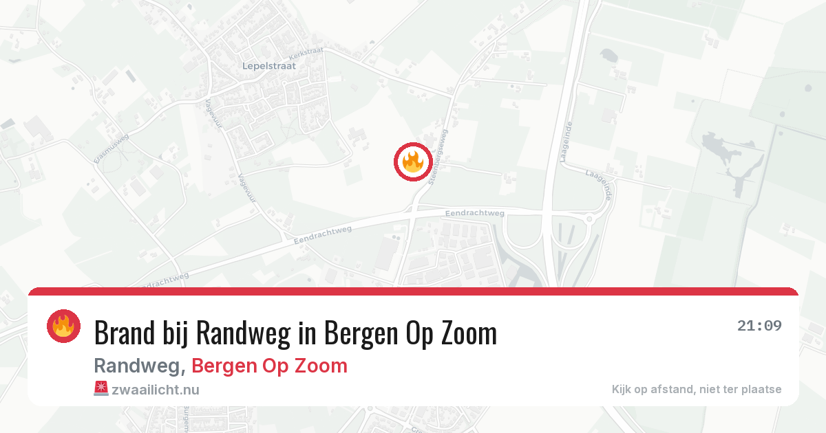 Brand bij Randweg in Bergen Op Zoom — 21 apr 2026