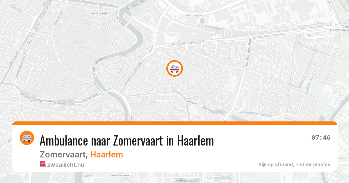 Ambulance naar Zomervaart in Haarlem — 25 jul 2026