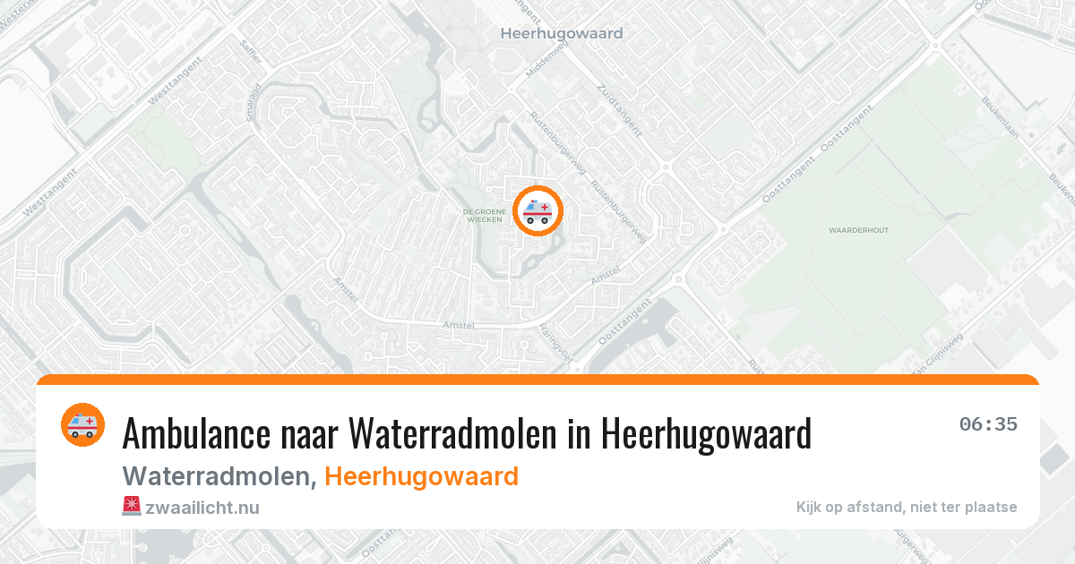 Ambulance naar Waterradmolen in Heerhugowaard — 26 mrt 2026