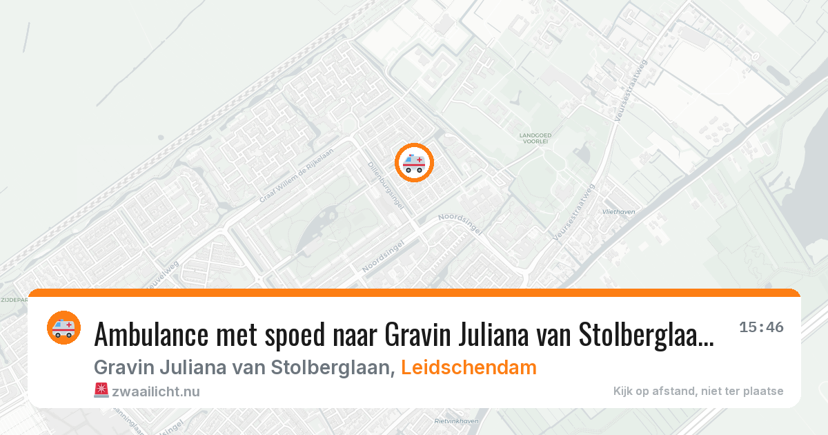 Ambulance met spoed naar Gravin Juliana van Stolberglaan in Leidschendam — 23 mei 2026