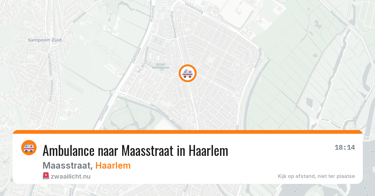 Ambulance naar Maasstraat in Haarlem — 17 jul 2026