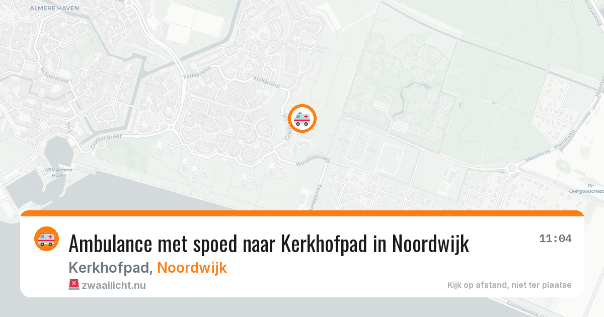 Ambulance met spoed naar Kerkhofpad in Noordwijk — 18 jan 2026