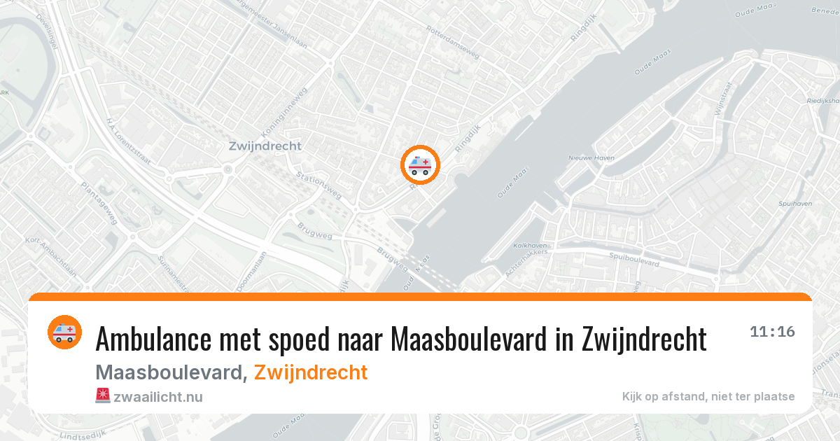Ambulance met spoed naar Maasboulevard in Zwijndrecht — 4 mei 2026