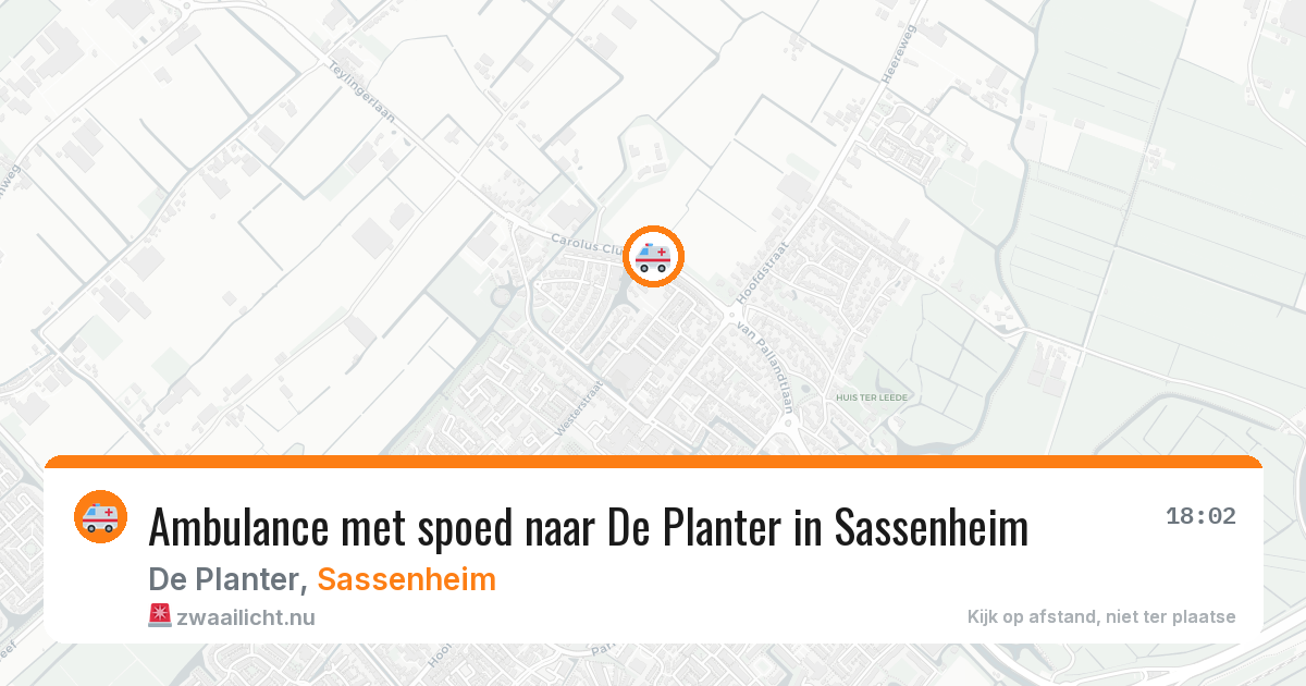 Ambulance met spoed naar De Planter in Sassenheim — 9 feb 2026