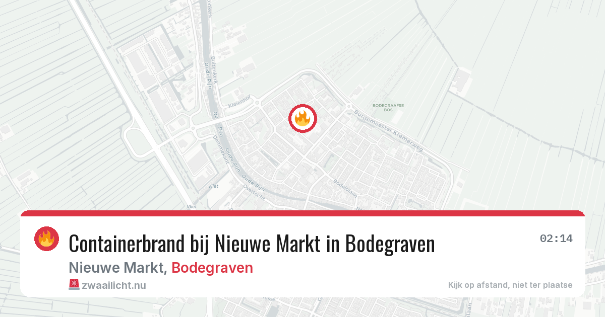 Containerbrand bij Nieuwe Markt in Bodegraven — 17 jul 2026