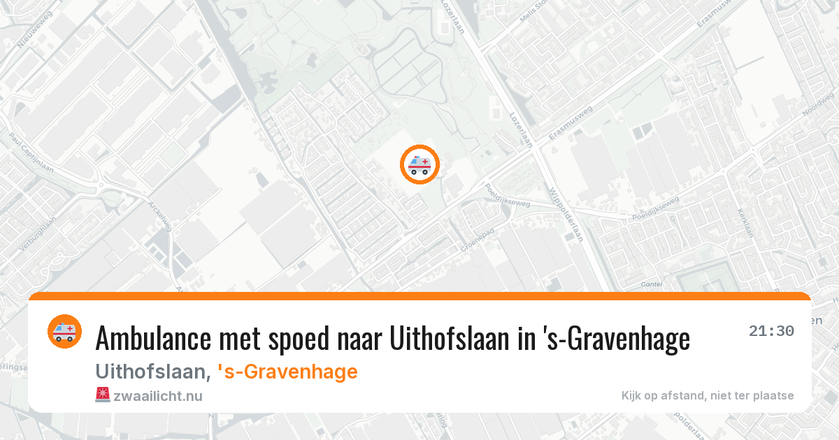 Ambulance met spoed naar Uithofslaan in 's-Gravenhage — 24 jul 2026