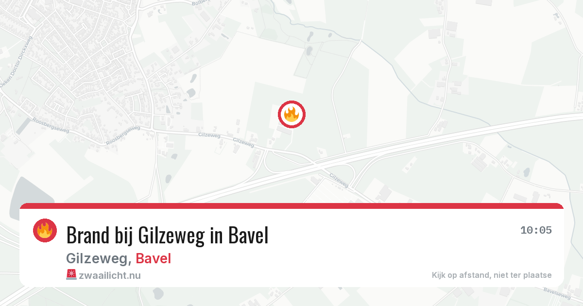 Brand bij Gilzeweg in Bavel — 10 jul 2026