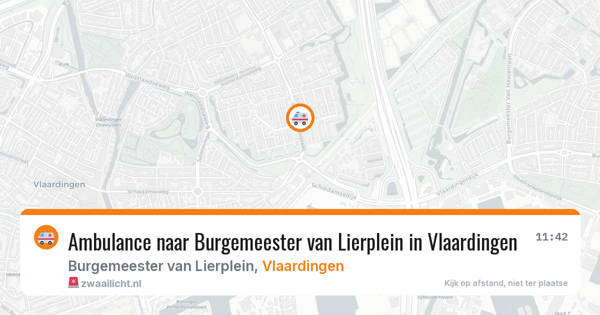 Ambulance naar Burgemeester van Lierplein in Vlaardingen — 27 jul 2026