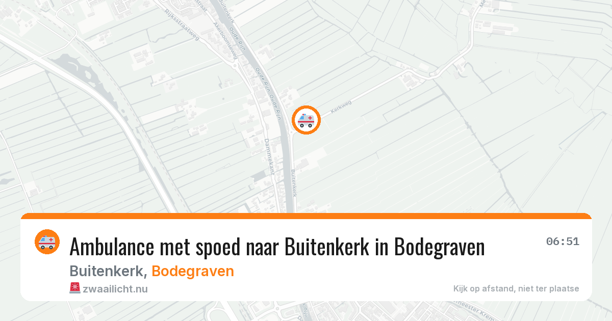 Ambulance met spoed naar Buitenkerk in Bodegraven — 12 mei 2026