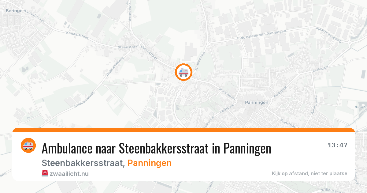 Ambulance naar Steenbakkersstraat in Panningen — 25 jul 2026