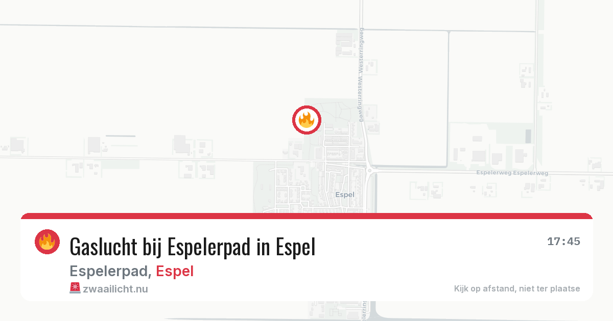 Gaslucht bij Espelerpad in Espel — 23 feb 2026