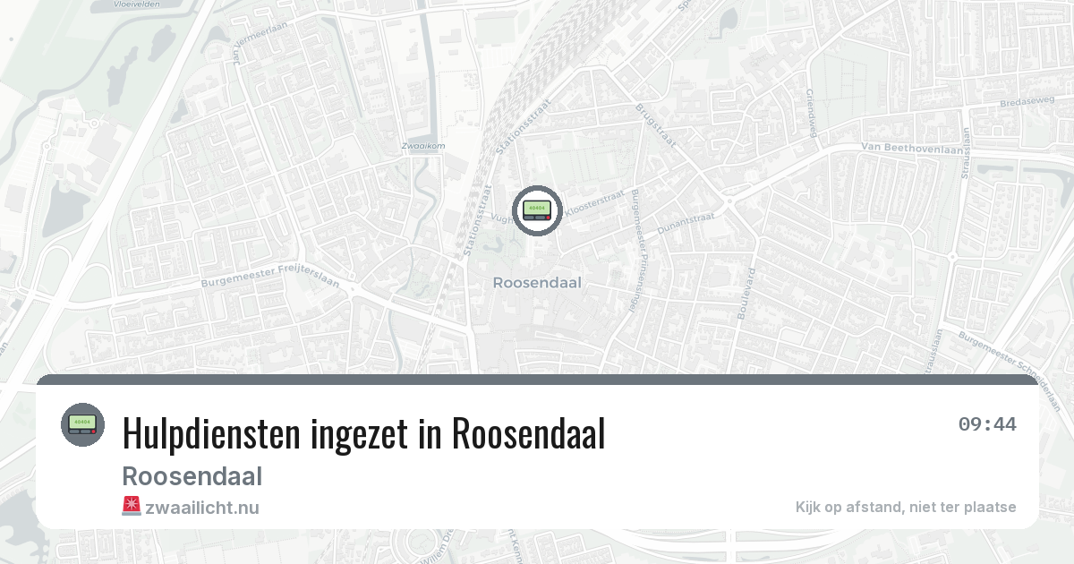 Hulpdiensten ingezet in Roosendaal — 27 mei 2026 | 🚨 Zwaailicht.nu