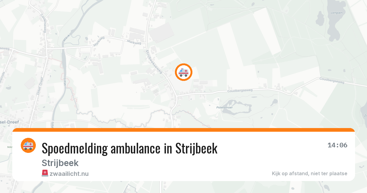 Spoedmelding ambulance in Strijbeek — 19 apr 2026