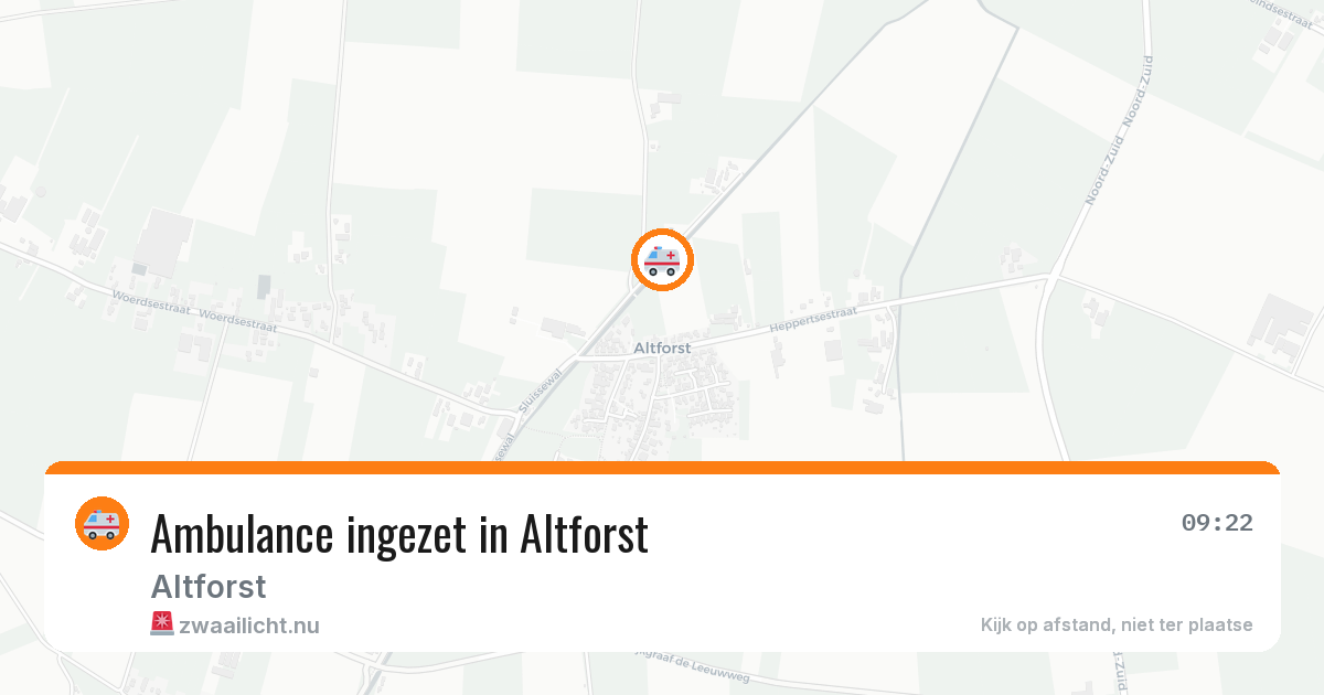 Ambulance ingezet in Altforst — 23 mrt 2026