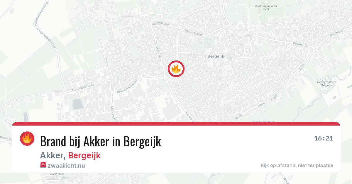 Brand bij Akker in Bergeijk — 15 jul 2026